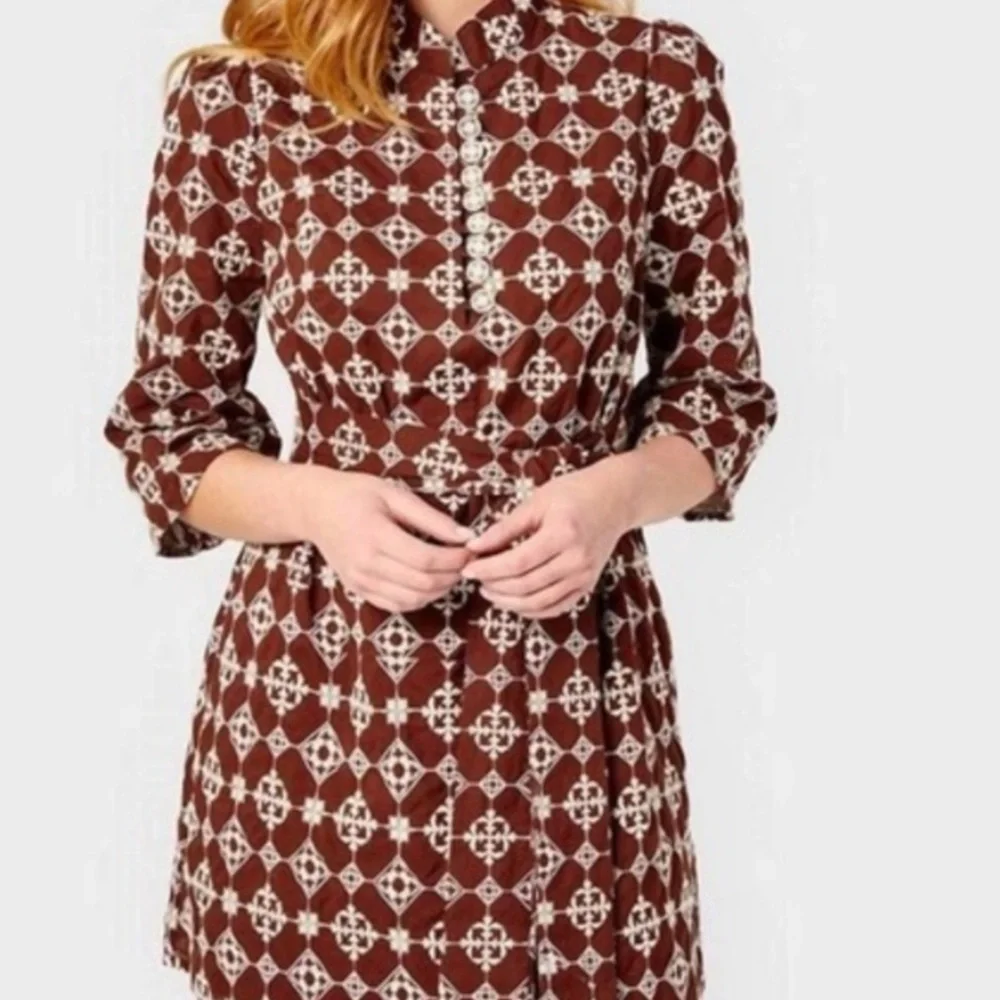 Chic Long Sleeve Geometric Dress - Picture 12 of 12